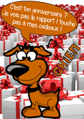 Le chien farceur et ses cadeaux surprises